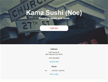 Tablet Screenshot of kamasushi.net